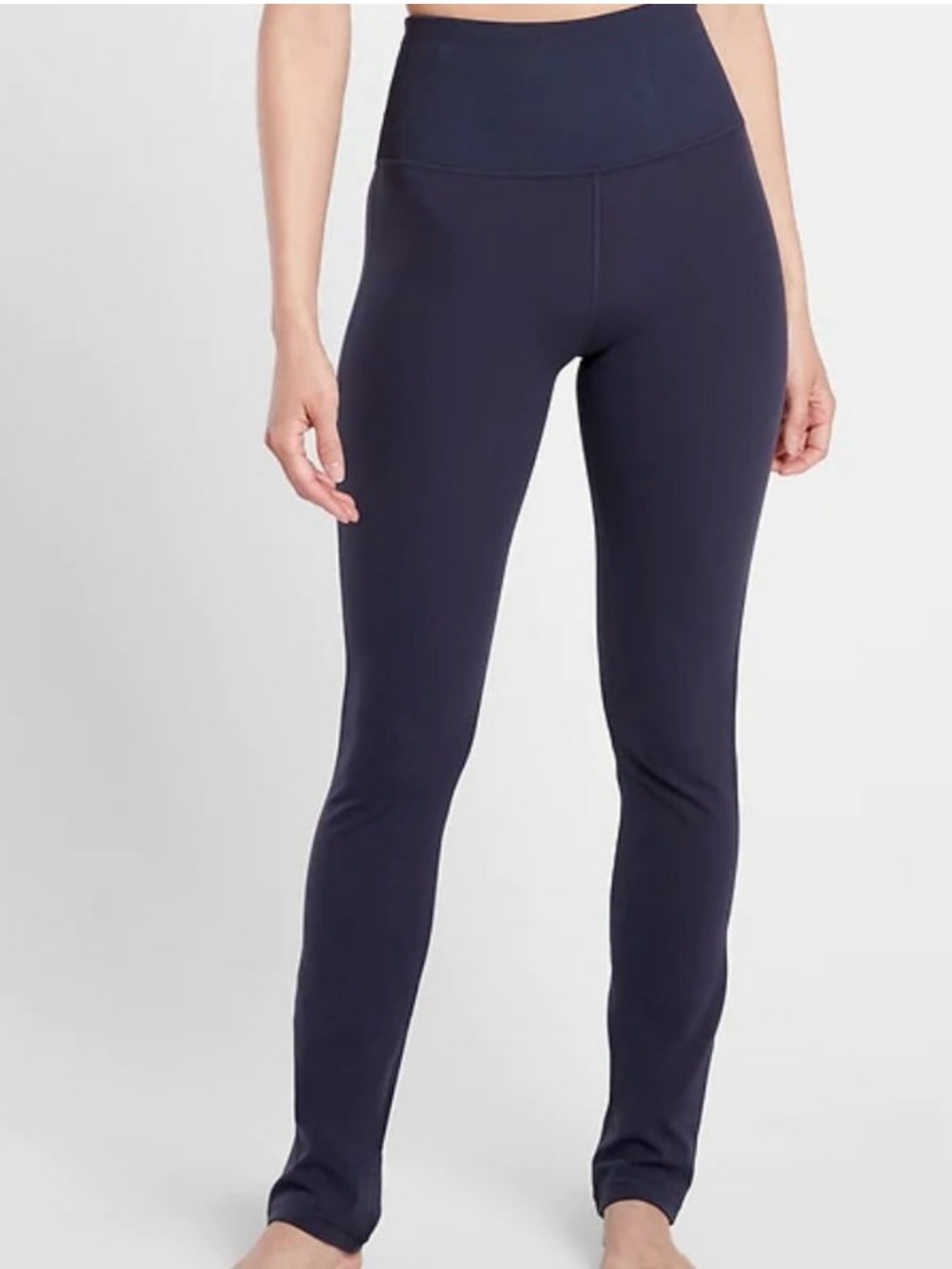 Athleta Navy Studio Rib Skinny Leg Pant -small